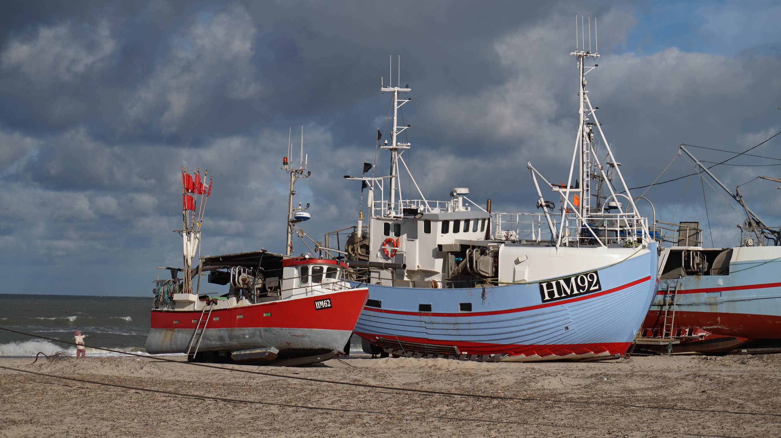 two Fischer ships at the North Sea