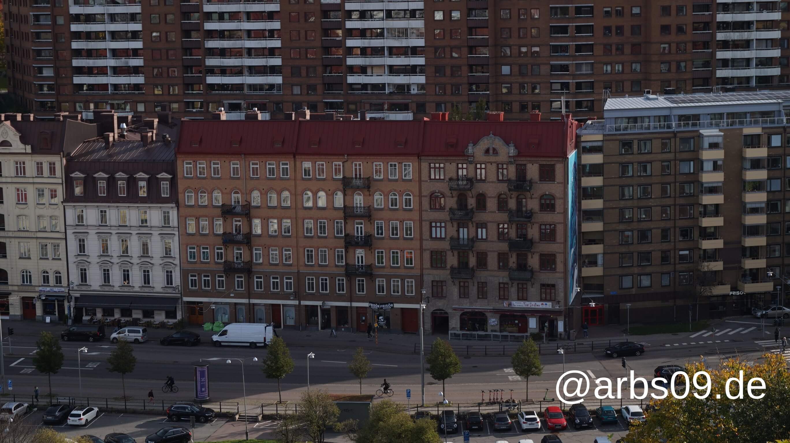 multi-storey houses next to each other in Gothenburg